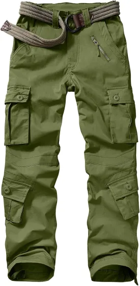 Alfiudad Womens Cargo Pants with Pockets, Women's Casual Military Army Hiking Combat Tactical Work Pants Trousers