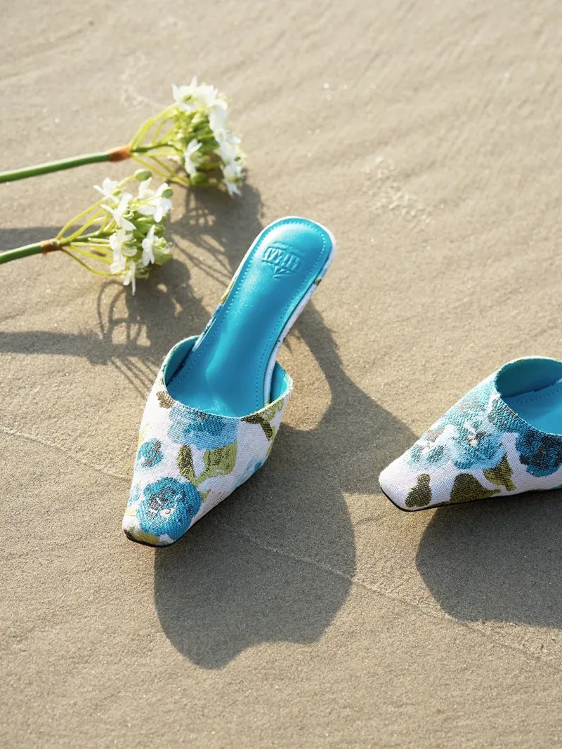 【B-FEI original design flower kitten with mules French half-drag - Miia