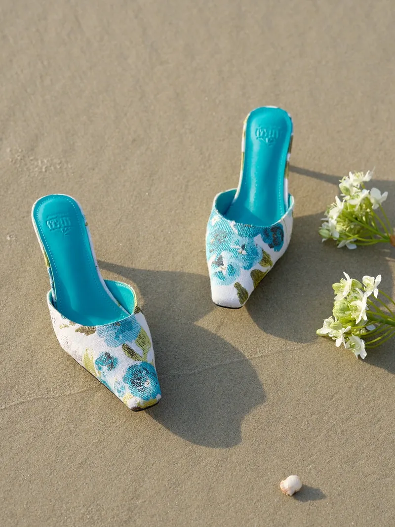 【B-FEI original design flower kitten with mules French half-drag - Miia