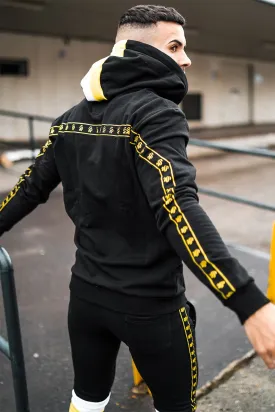 Block Tape Hoodie - Black