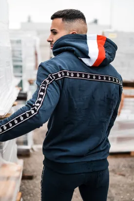 Block Tape Hoodie - Navy