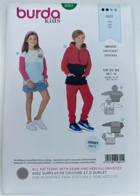 BURDA KIDS Sweatshirt/Hoodie  - 9301