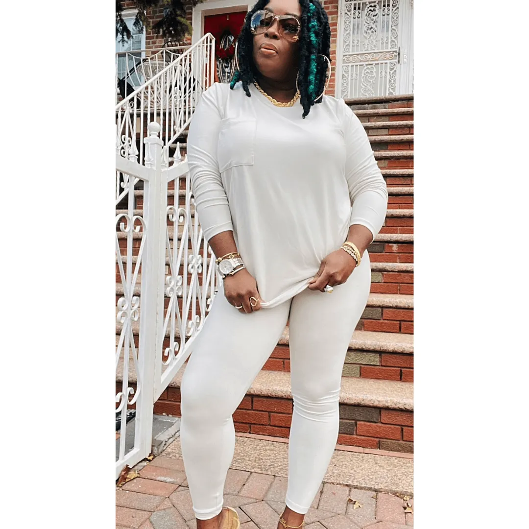Butter Soft Pocket T Legging Set (4 Colors)- Curvy Available