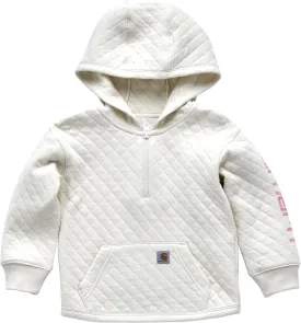 Carhartt Kid's CA7106 Long-Sleeve Quilted Jersey Half-Zip Sweatshirt - Girls