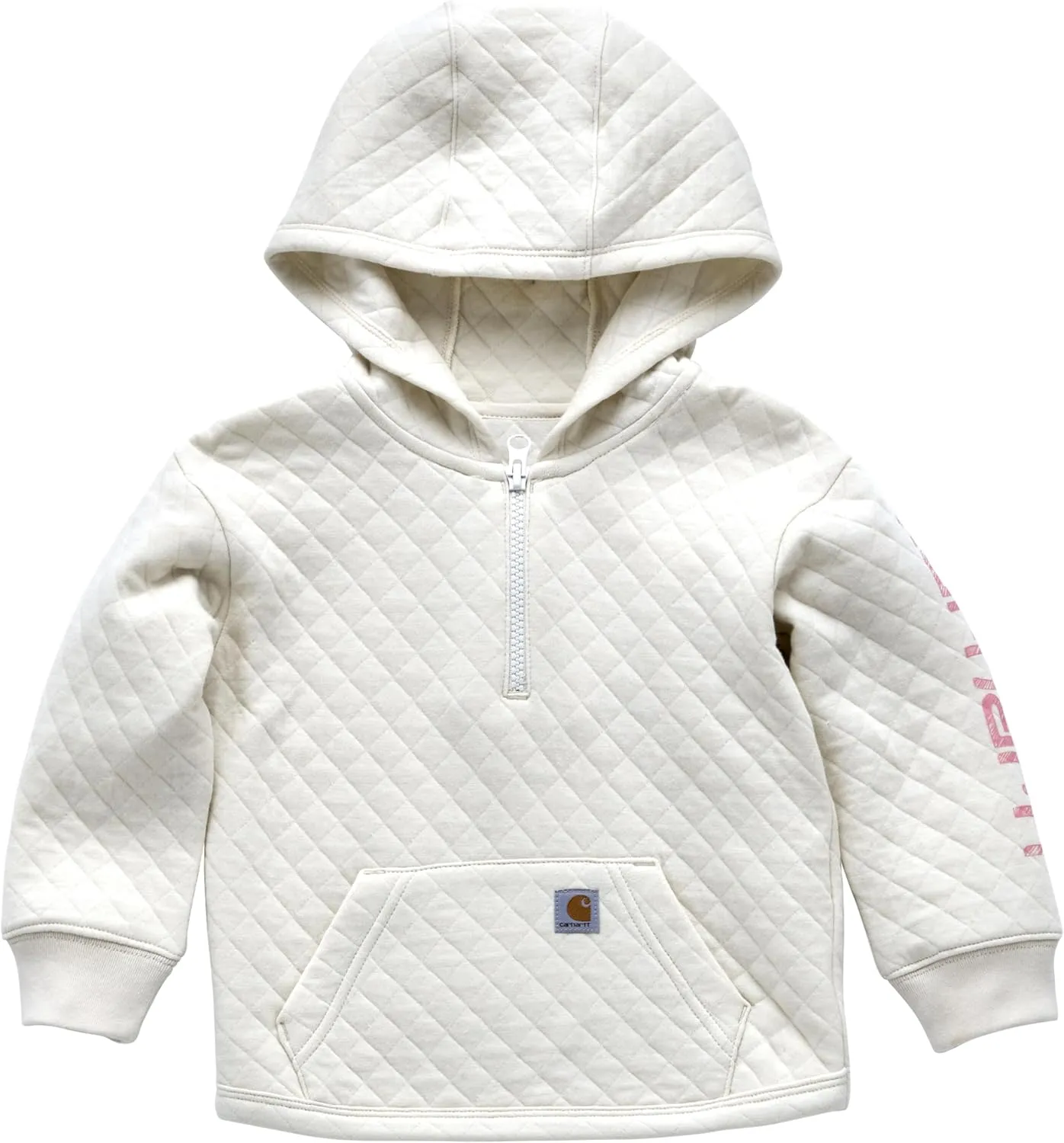 Carhartt Kid's CA7106 Long-Sleeve Quilted Jersey Half-Zip Sweatshirt - Girls