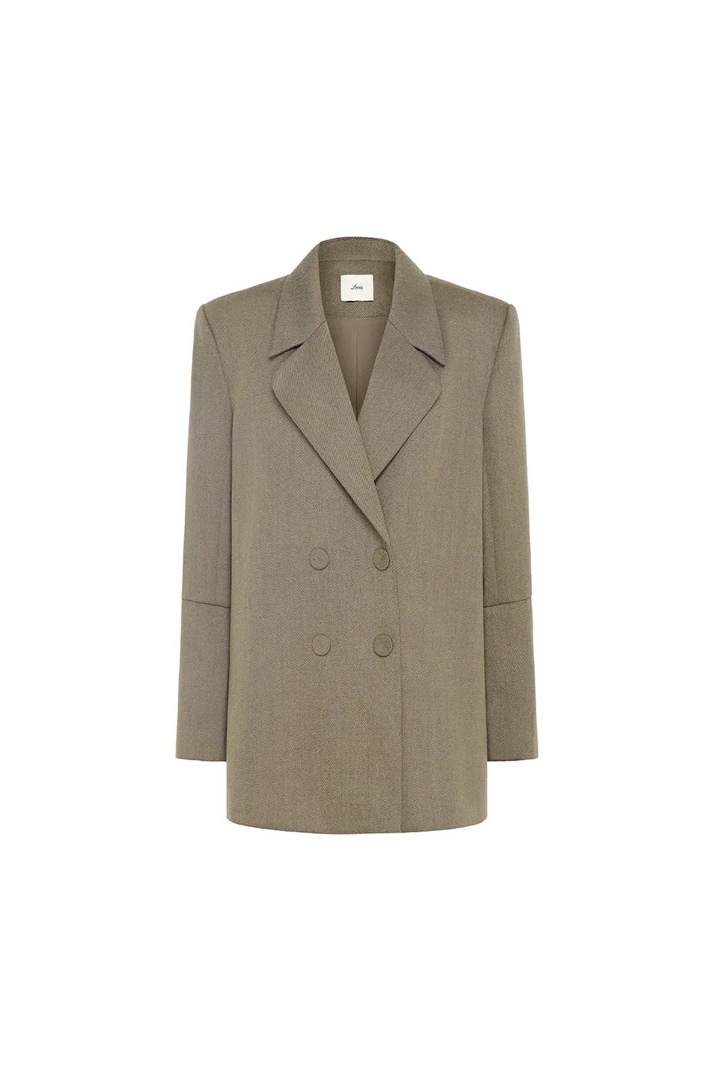 Colby Straight Double Breasted Tweed Blazer