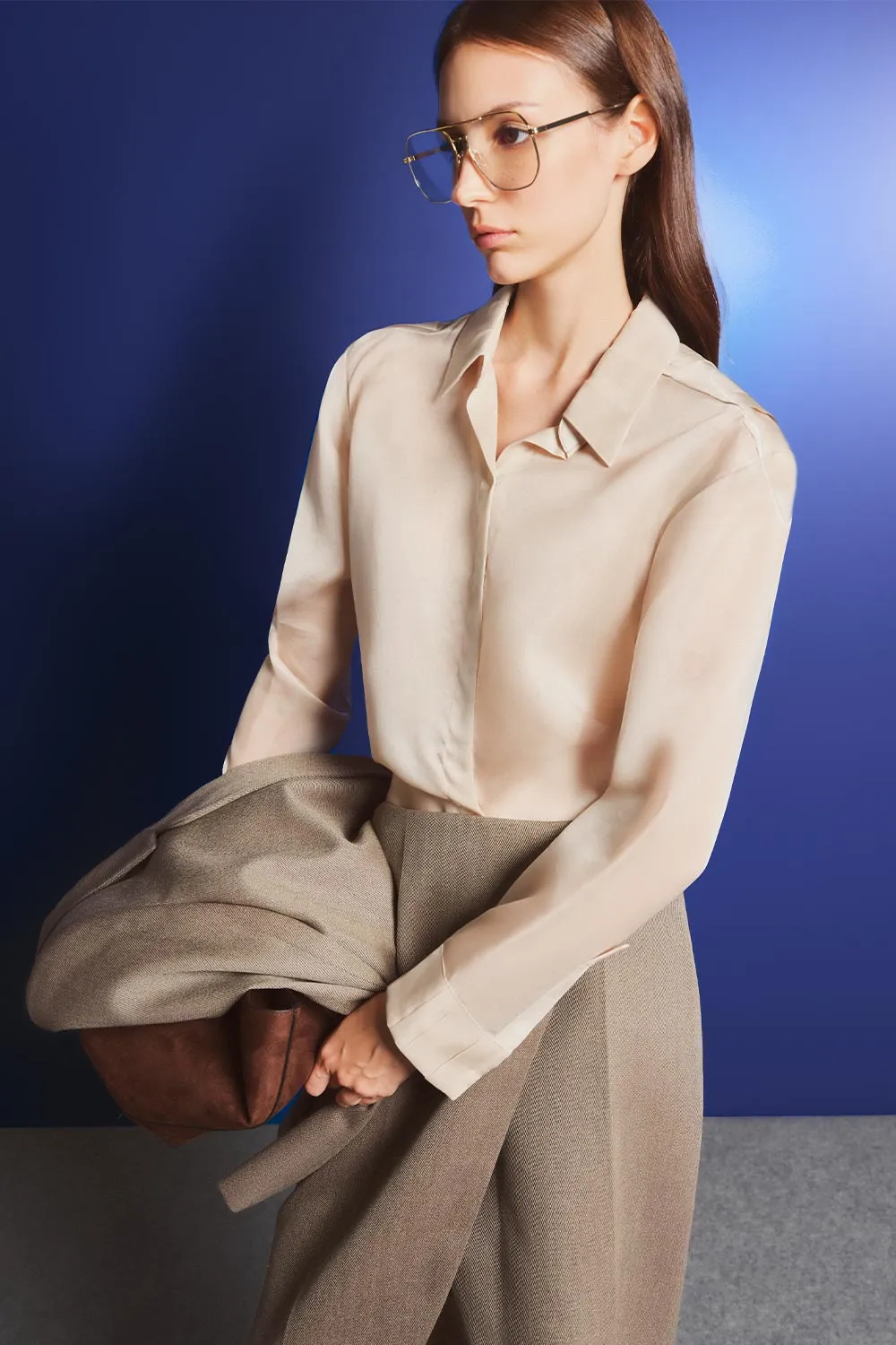 Colby Straight Double Breasted Tweed Blazer