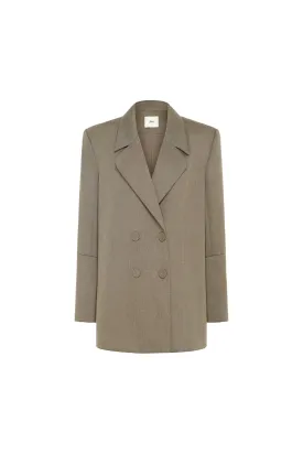 Colby Straight Double Breasted Tweed Blazer