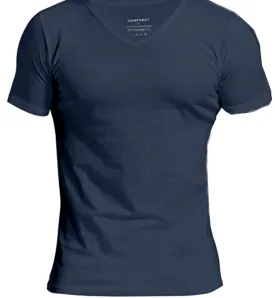 Comfneat Men's Cotton Spandex Comfy Undershirts V-Neck T-Shirt (Black V-Neck, S)