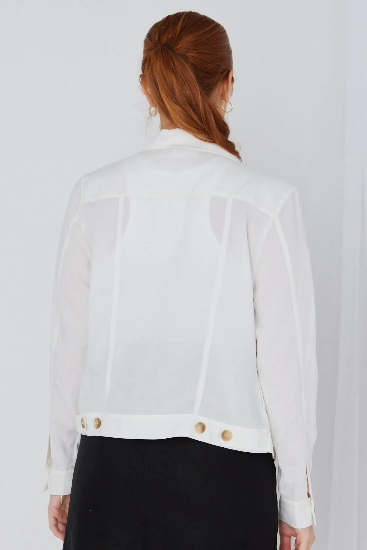 Cove Ivory Linen Casual Jacket