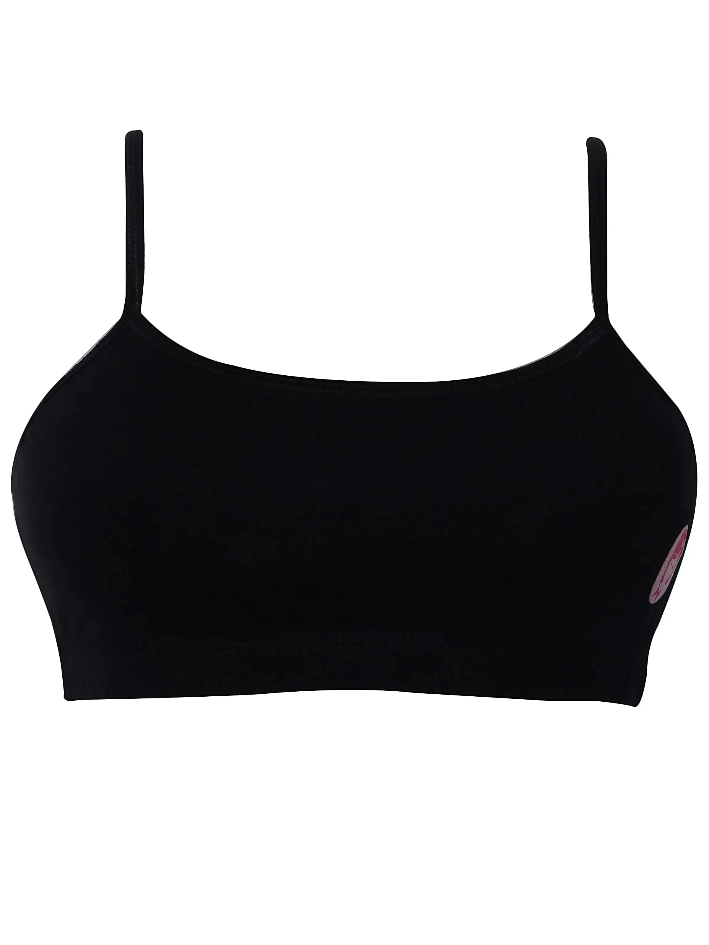 Double-Layer Thin Strap Cotton Sports Bra | Non-Padded Beginner Bra | Solid Bra