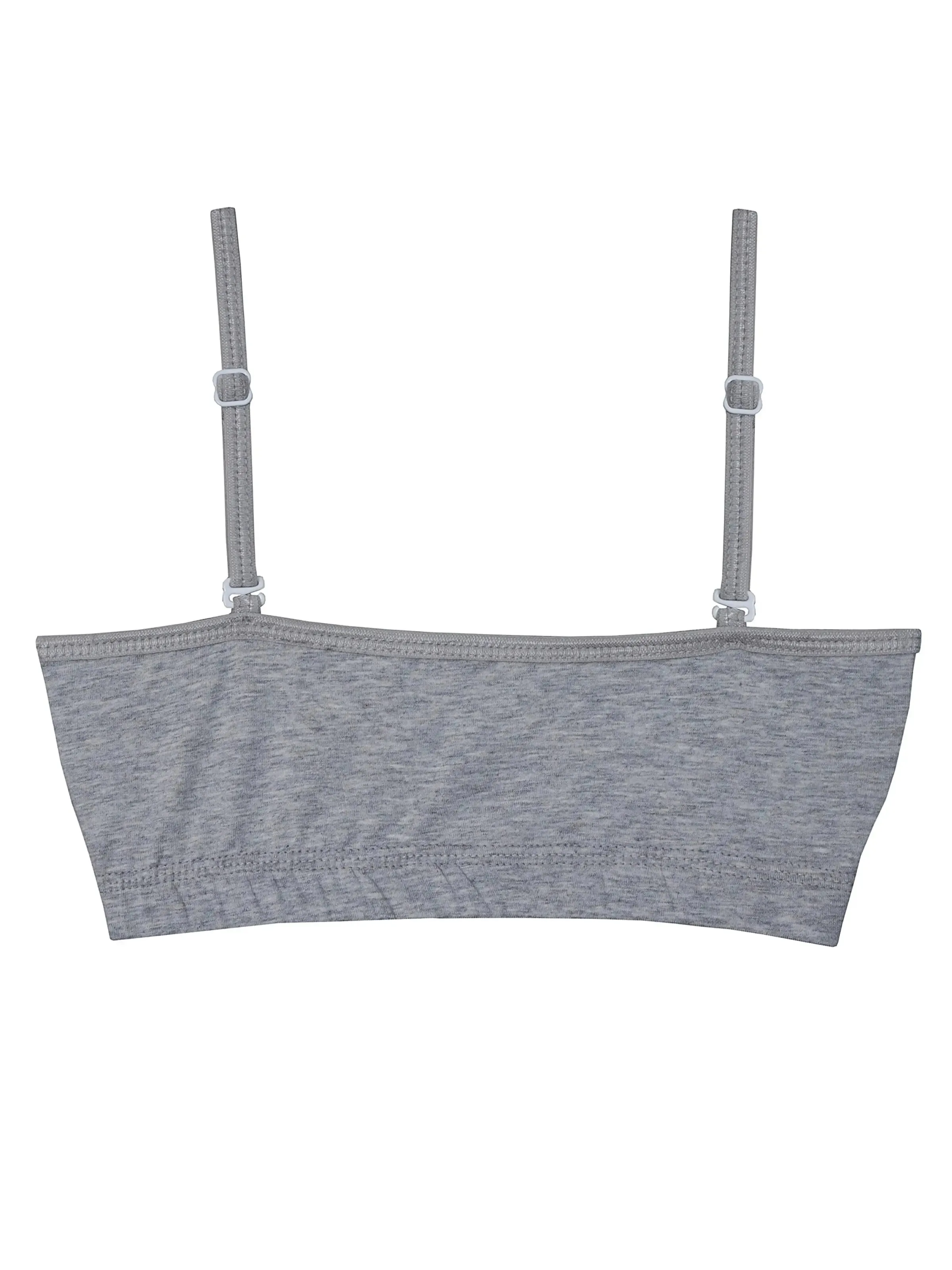 Double-layer Thin Strap Cotton Yoga Bras | Non-Padded Beginner Bra | Grey Printed & Solid Skin Bra