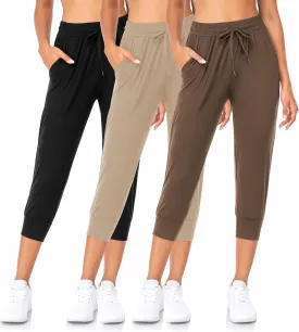 FULLSOFT 3 Pack Sweatpants for Women-Womens Joggers with Pockets Athletic Leggings for Workout Yoga Running