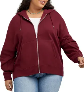 Hanes Women's Originals Full-Zip Hoodie, Midweight Fleece Sweatshirt, Zip Hoodie For Women, Plus Size Available