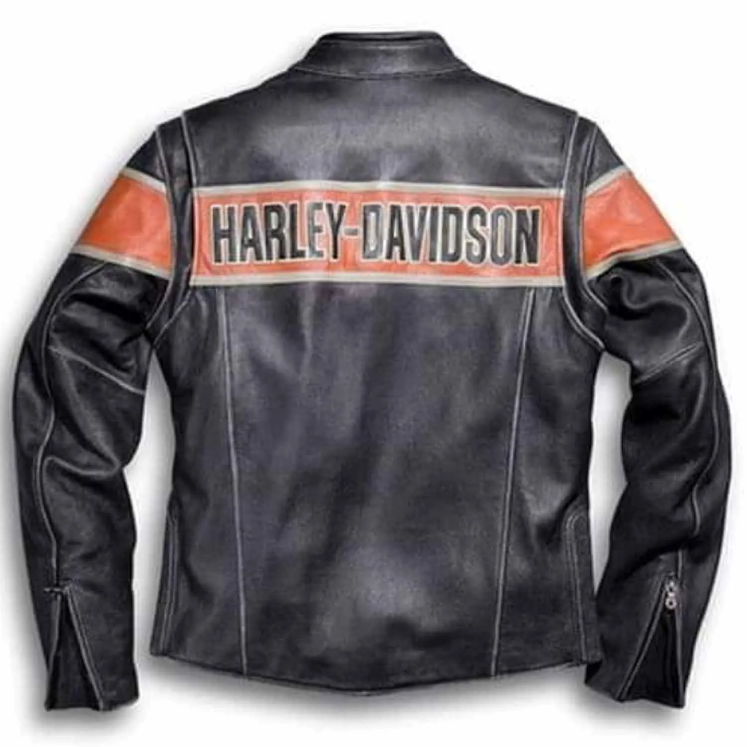 Harley Davidson Men’s Black Stylish Victory Lane Motorcycle Leather Jacket