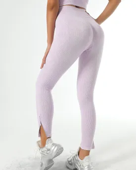 Isabella Seamless Scrunch Leggings - Light Purple