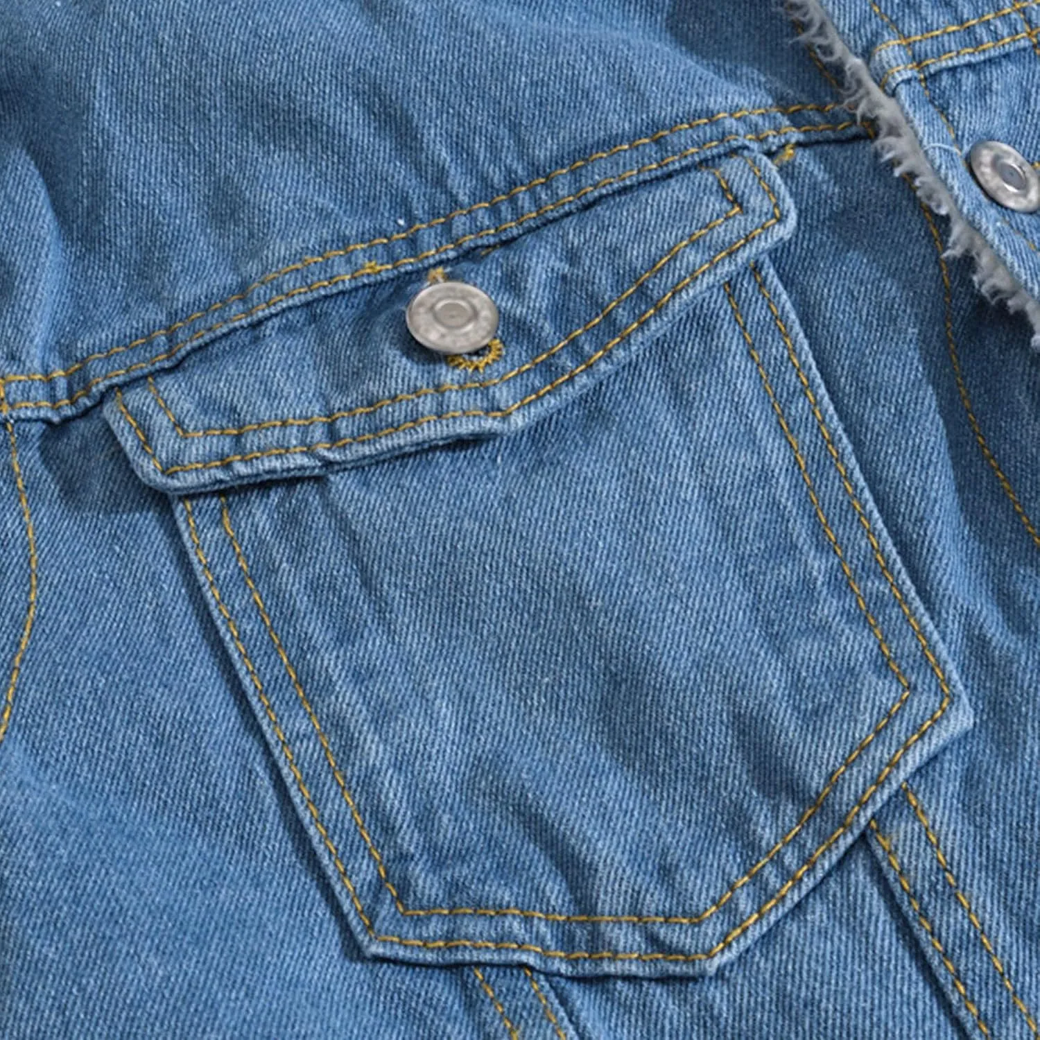 JEKE-DG Men's Plus Size Slim Fit Jean Jacket Lined Casual Winter Denim Jackets Button Down Warm Trucker Jean Coat