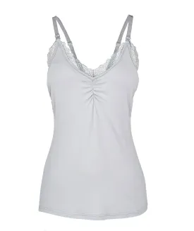 Lace Nursing Camisole -Glowing Grey