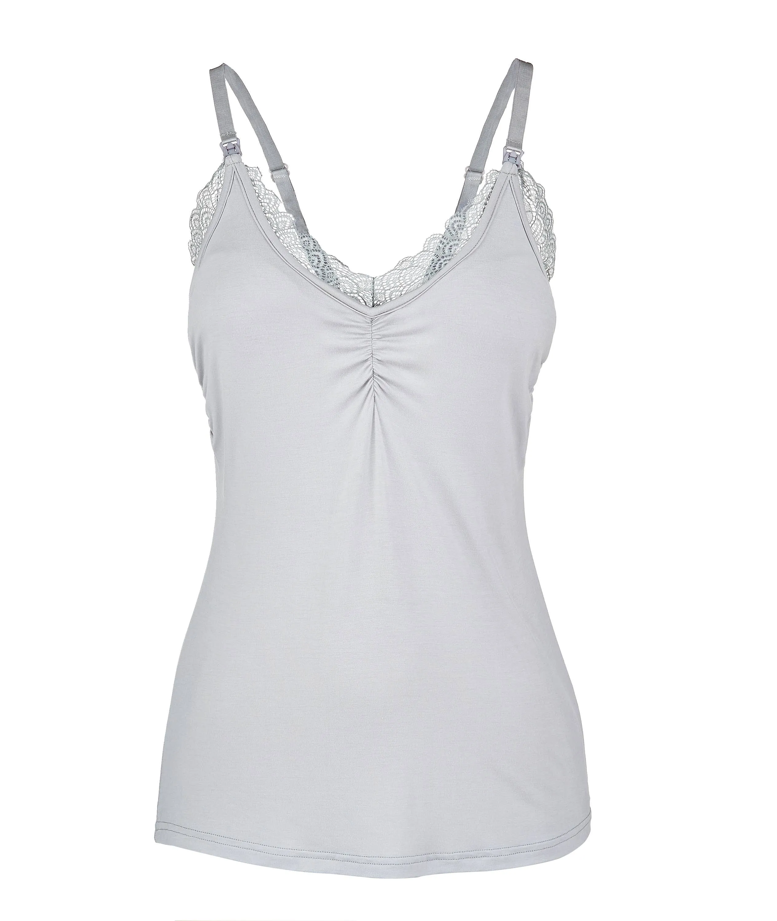 Lace Nursing Camisole -Glowing Grey