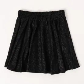 Lace Pleather Skirt