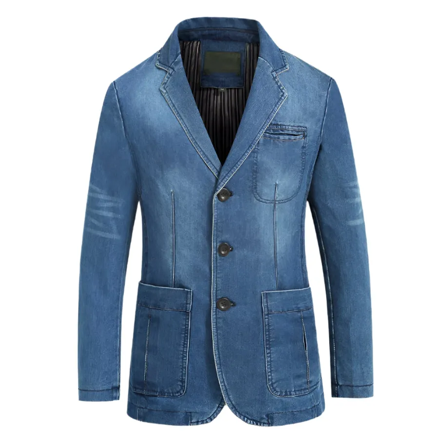 Men's Casual Denim Suit Jacket