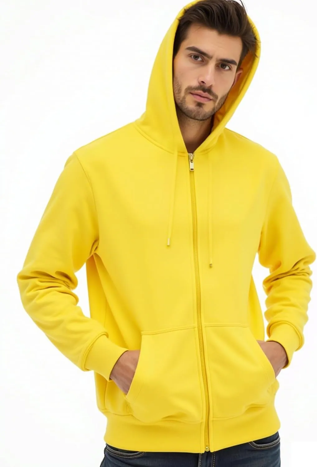 Men's Full Zip Hoodie Fleece Long Sleeve Hooded Sweatshirt Pullover Men Lightweight Athletic Hoodies