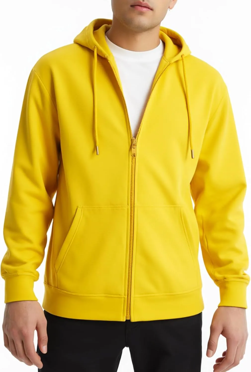 Men's Full Zip Hoodie Fleece Long Sleeve Hooded Sweatshirt Pullover Men Lightweight Athletic Hoodies