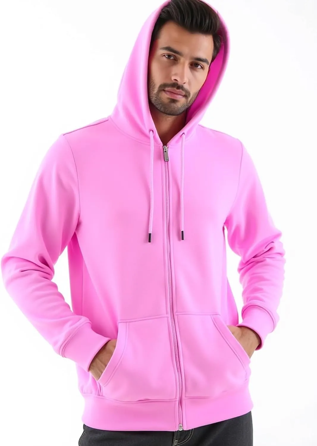 Men's Full Zip Hoodie Fleece Long Sleeve Hooded Sweatshirt Pullover Men Lightweight Athletic Hoodies