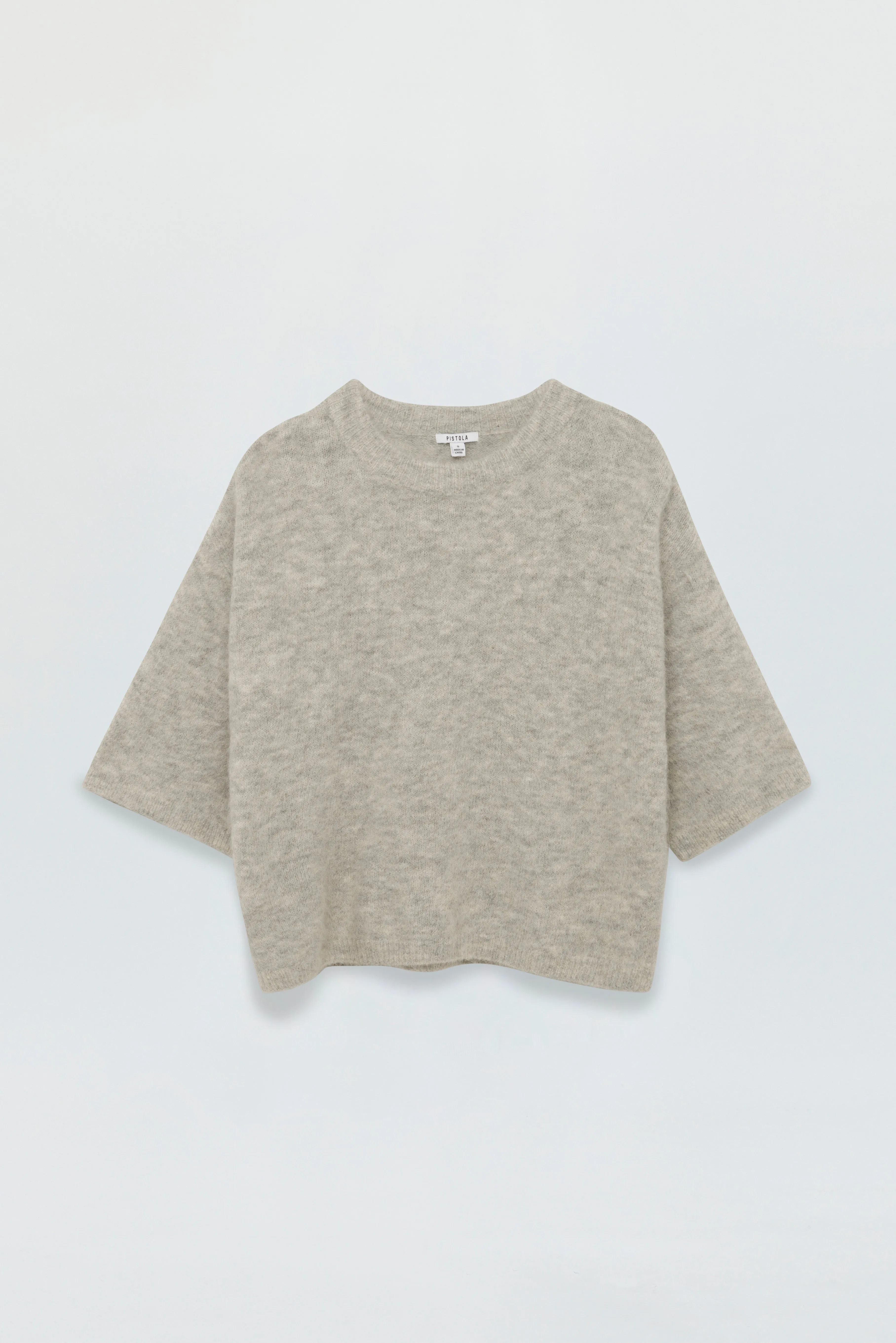 Micah Sweater Tee - Soft Grey