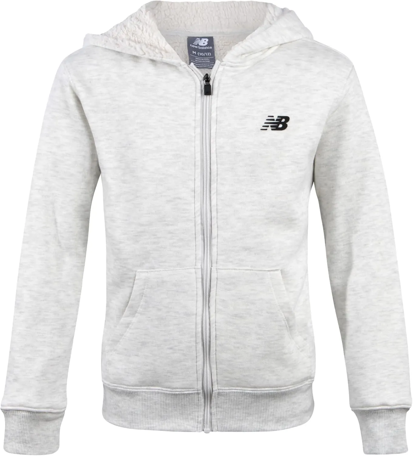 New Balance Boys' Sweatshirt - Soft Fleece Full Zip Up Sherpa-Lined Hoodies for Boys - Cozy Boys Hooded Sweatshirts (8-20)
