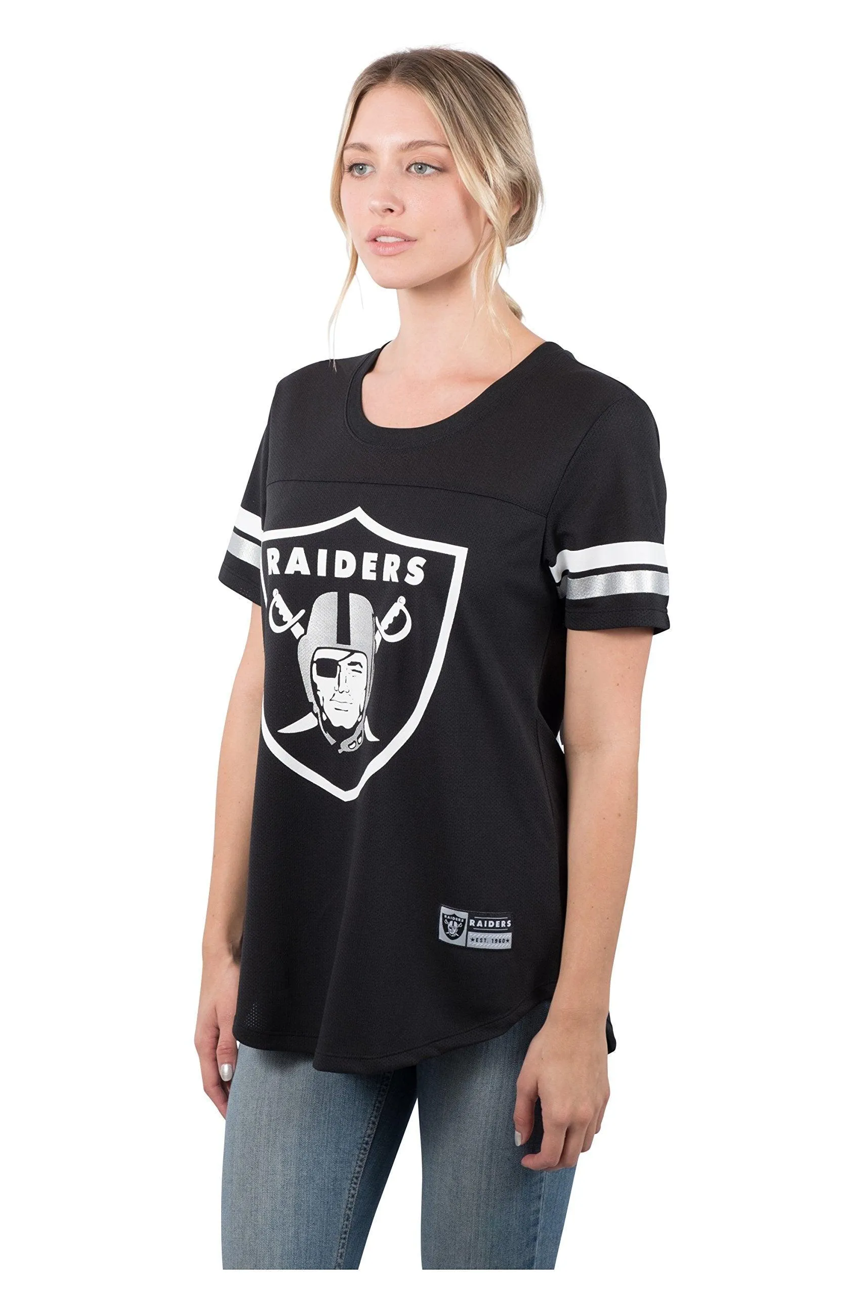 NFL Official Women's Super Soft Mesh Jersey T-Shirt|Las Vegas Raiders