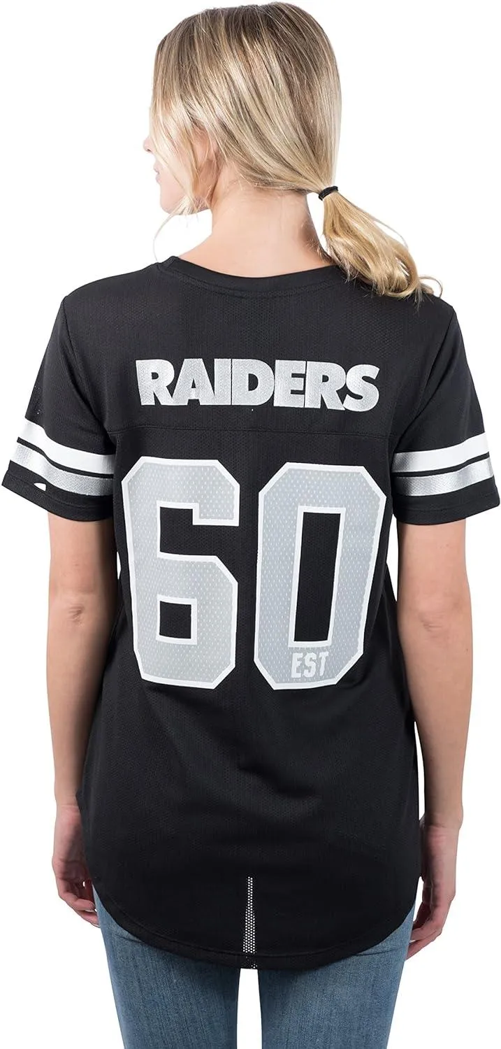 NFL Official Women's Super Soft Mesh Jersey T-Shirt|Las Vegas Raiders