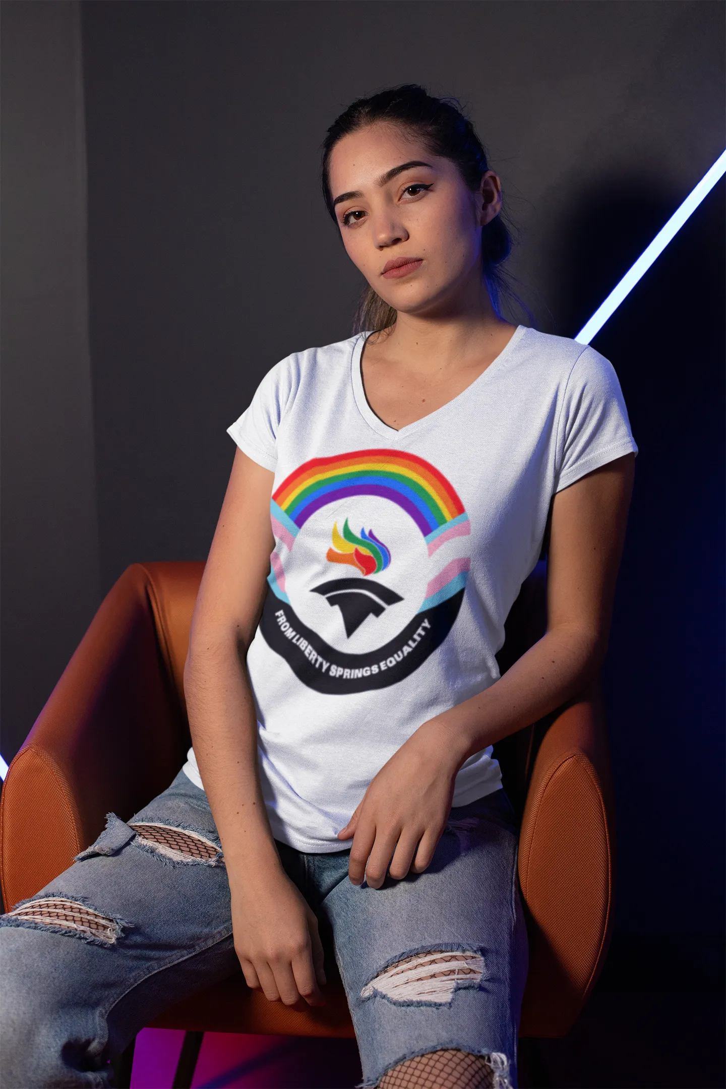 Outright Libertarians Logo Unisex Short Sleeve V-Neck T-Shirt