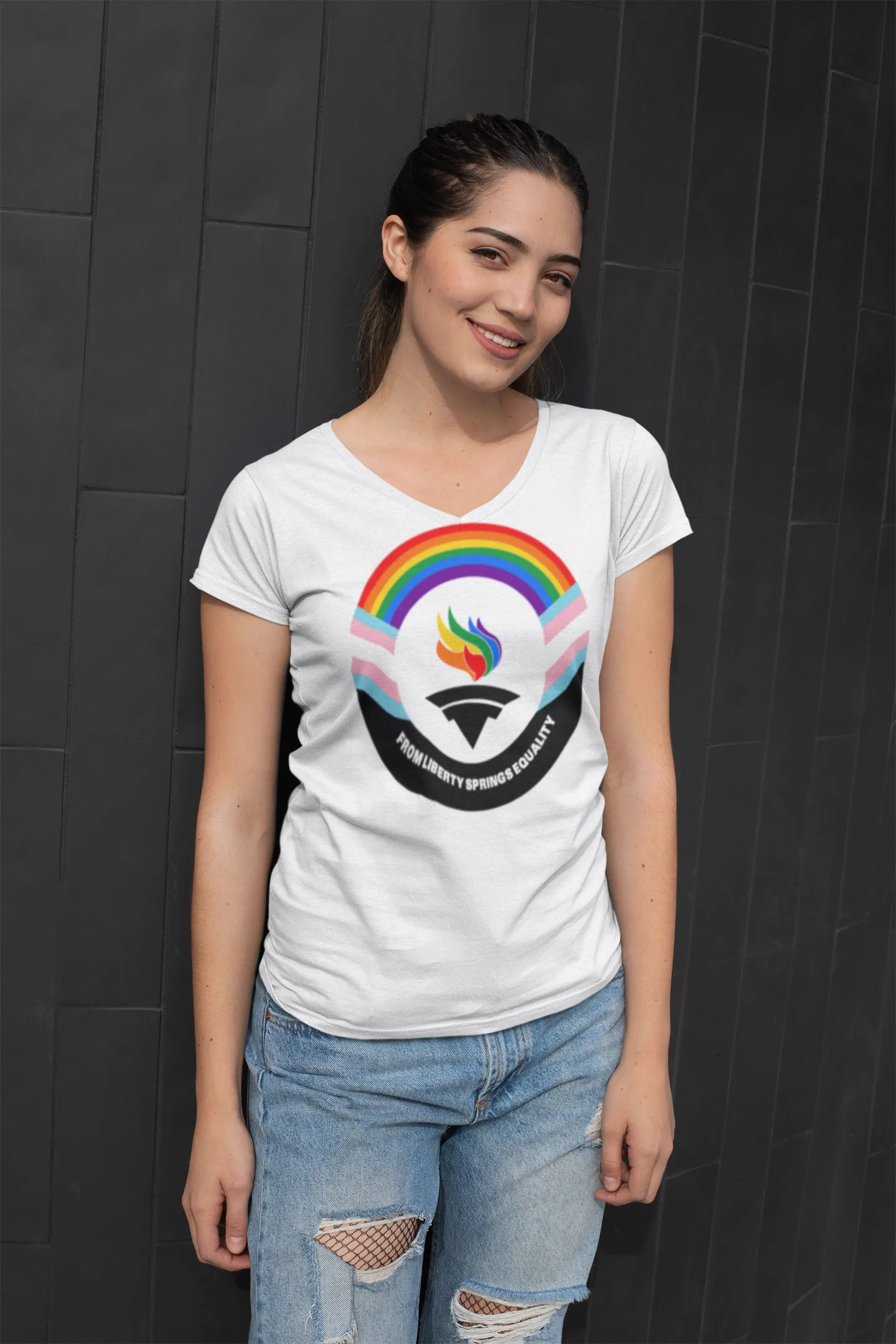 Outright Libertarians Logo Unisex Short Sleeve V-Neck T-Shirt