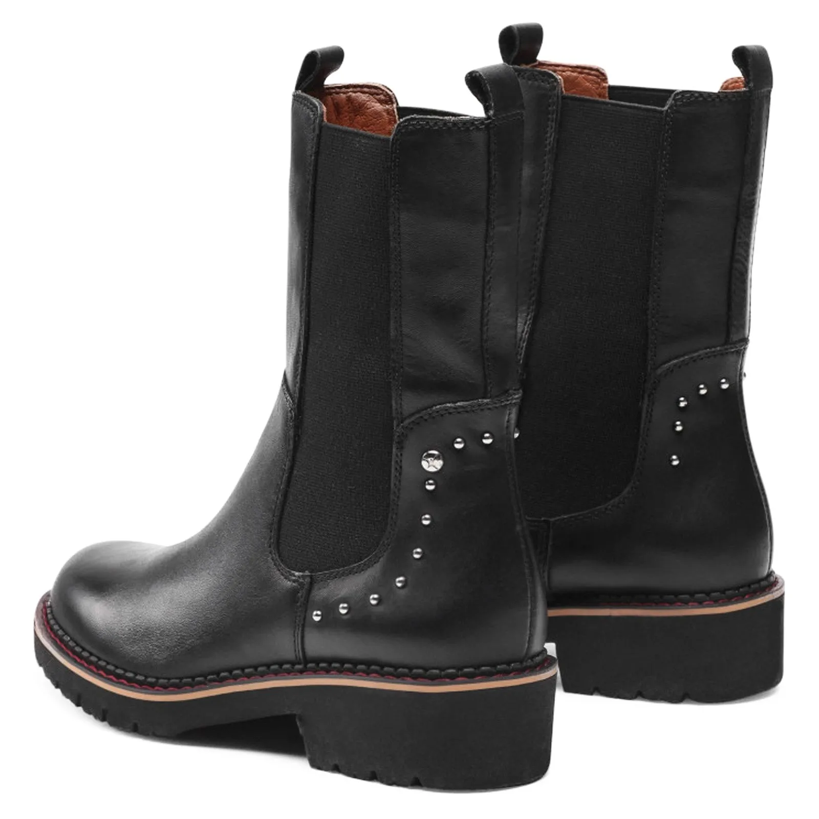 Pikolinos Vicar Calfskin Leather Women's Mid Calf Chelsea Boots