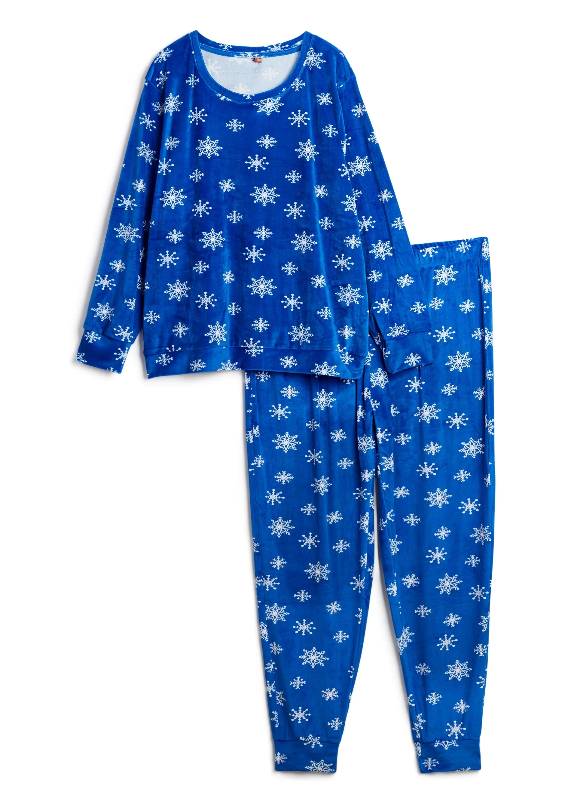 Printed Velour Pyjama Set