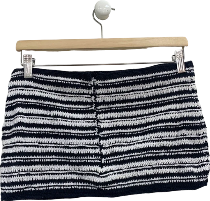 Shondel Black and White Striped Skirt UK S