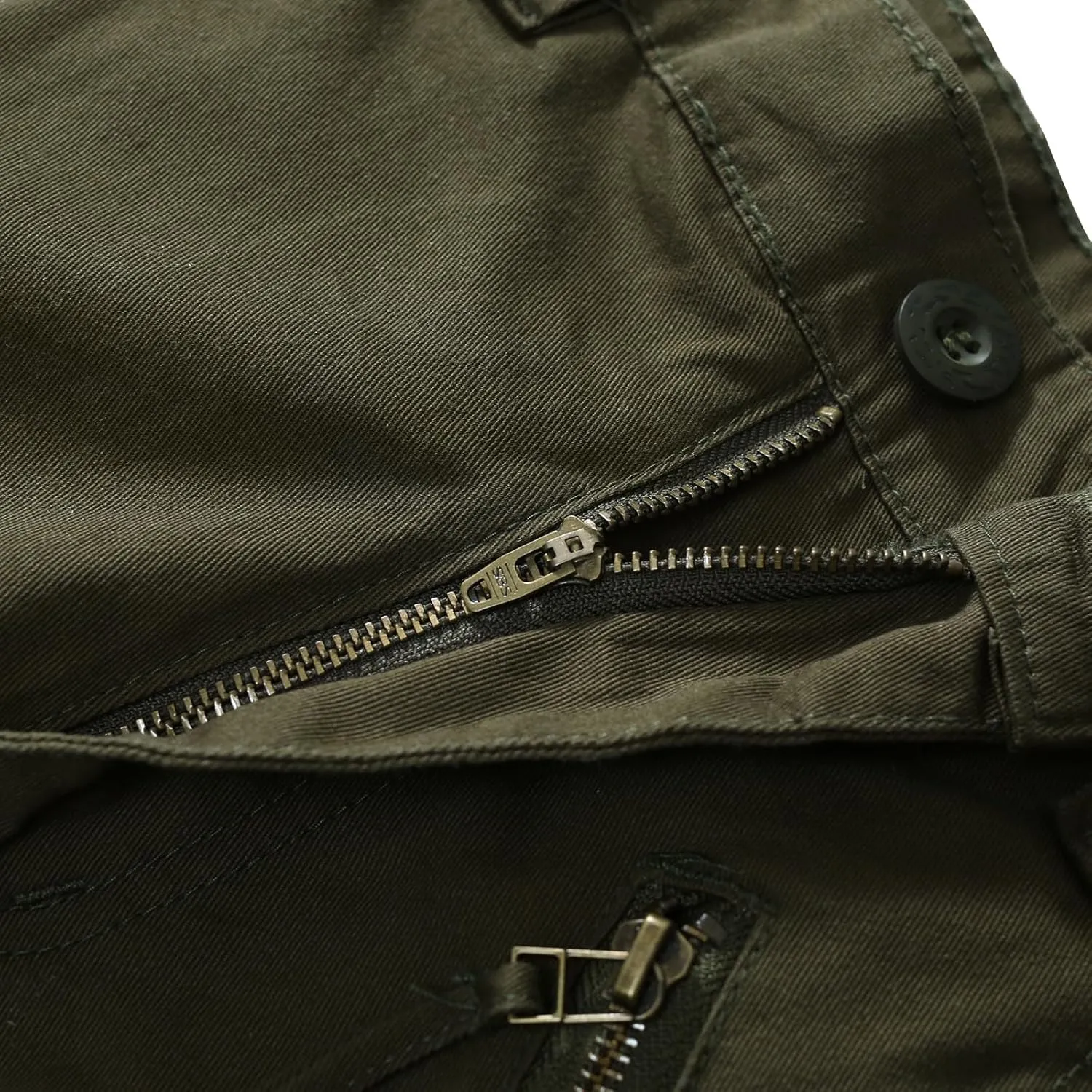 Sobrisah Mid Low Rise Cargo Pants for Men Youth Comfy Cotton Casual Streetwear Military Combat Work TrousersNo Belt