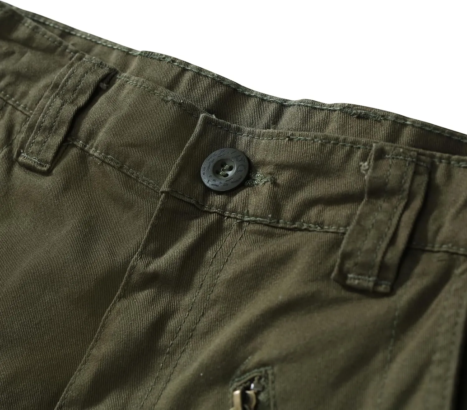 Sobrisah Mid Low Rise Cargo Pants for Men Youth Comfy Cotton Casual Streetwear Military Combat Work TrousersNo Belt