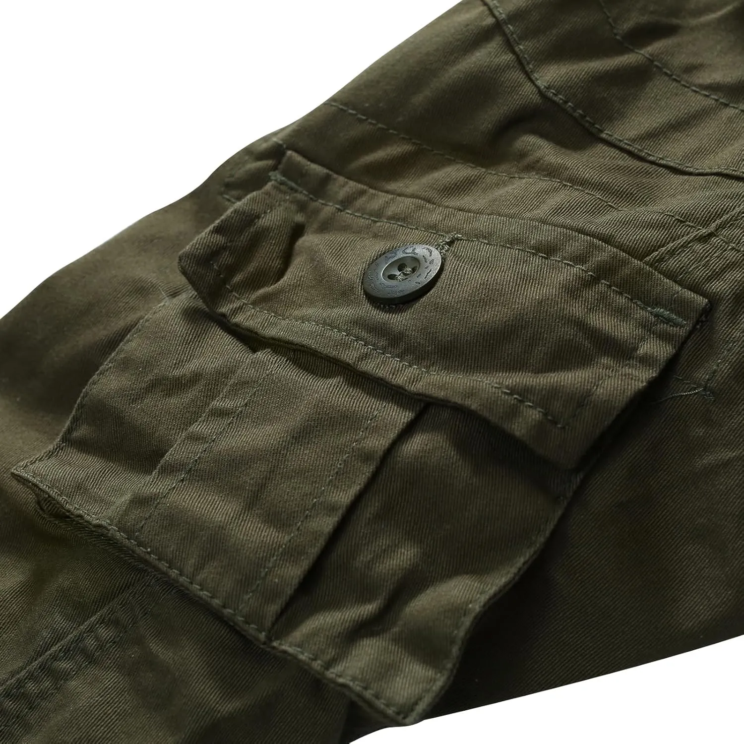 Sobrisah Mid Low Rise Cargo Pants for Men Youth Comfy Cotton Casual Streetwear Military Combat Work TrousersNo Belt