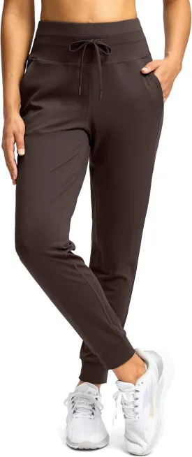 Soothfeel Womens Joggers with Zipper Pockets High Waisted Sweatpants Athletic Leggings Pants for Workout Running Yoga