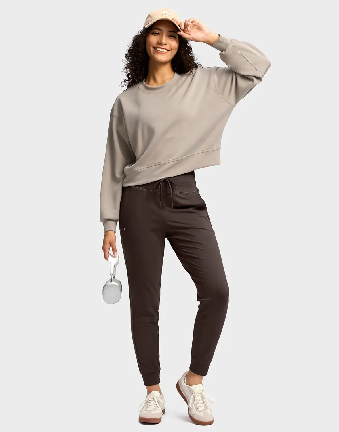 Soothfeel Womens Joggers with Zipper Pockets High Waisted Sweatpants Athletic Leggings Pants for Workout Running Yoga
