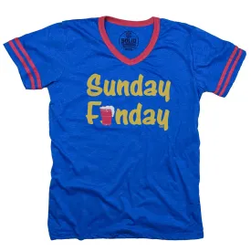 Sunday Funday Ringer V-Neck Tee