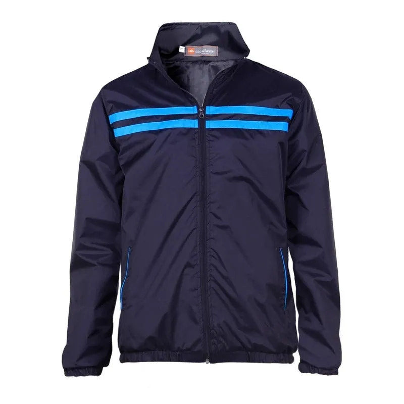 THE CLOWNFISH Men's Activewear Jacket - Stylish, Zipper Design | 3 Pockets | XL | Blue