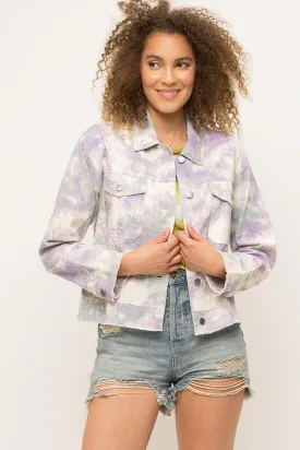 Tie Dye Trucker Jacket - Lavender