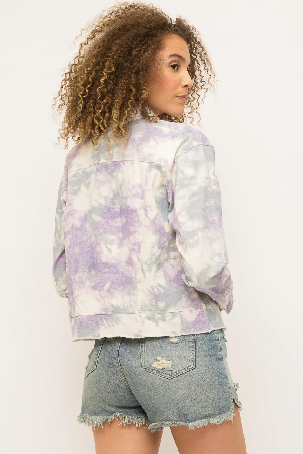 Tie Dye Trucker Jacket - Lavender