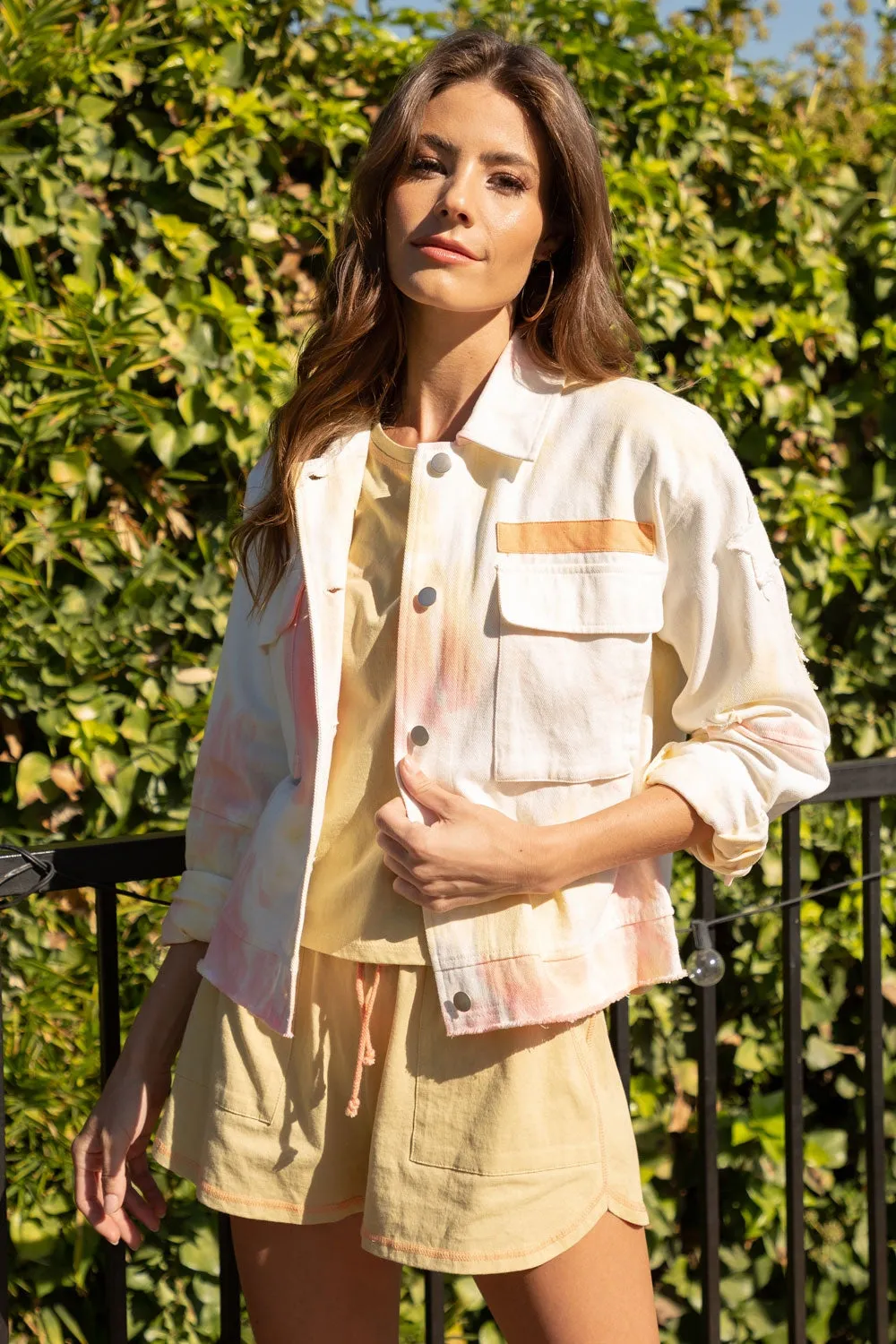 Tie Dye Trucker Jacket - Rainbow Sherbet