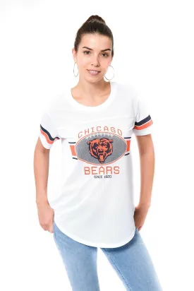 Ultra Game NFL Chicago Bears Womens Soft Mesh Jersey Varsity Tee Shirt|Chicago Bears