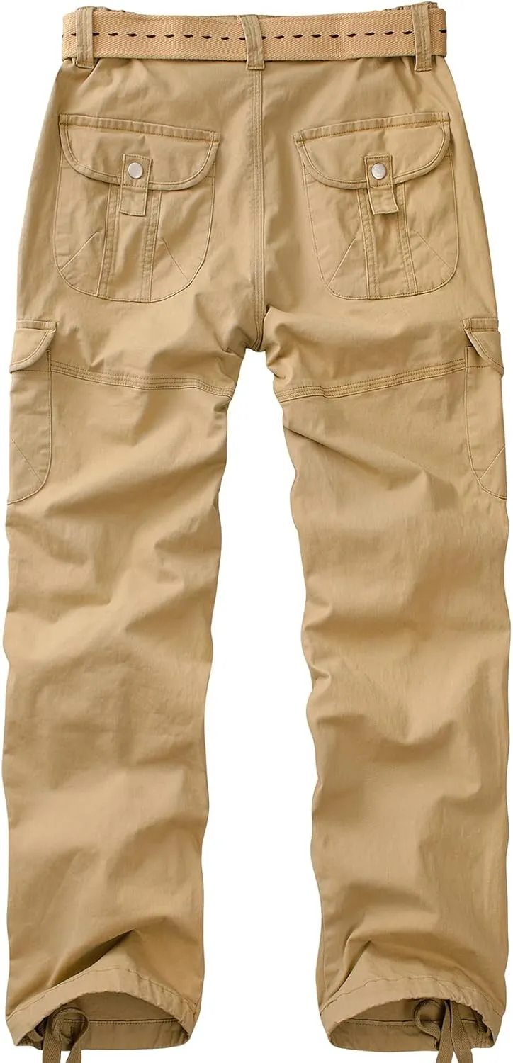 Women's Cargo Pants Casual Y2K Streetwear Cotton Summer Travel Work Hiking Pants with 7 Pockets Combat Tactical