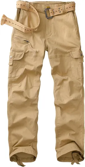 Women's Cargo Pants Casual Y2K Streetwear Cotton Summer Travel Work Hiking Pants with 7 Pockets Combat Tactical
